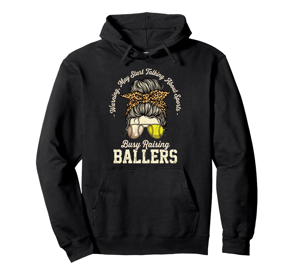 Busy Raising Ballers Busy Raising Ballers Hoodie - Trendy Graphic Unisex - T-Shirt, Sweatshirt, Hoodie