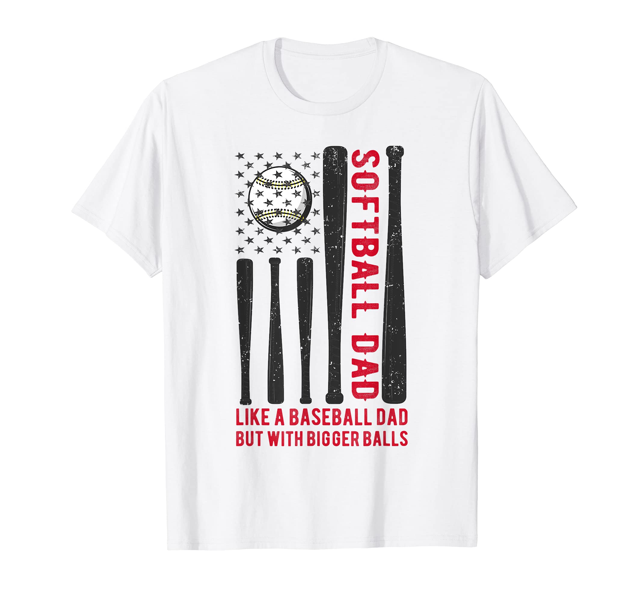 Mens Softball Dad Like Baseball Bigger T-Shirt - Trendy Graphic Unisex - T-Shirt, Sweatshirt, Hoodie