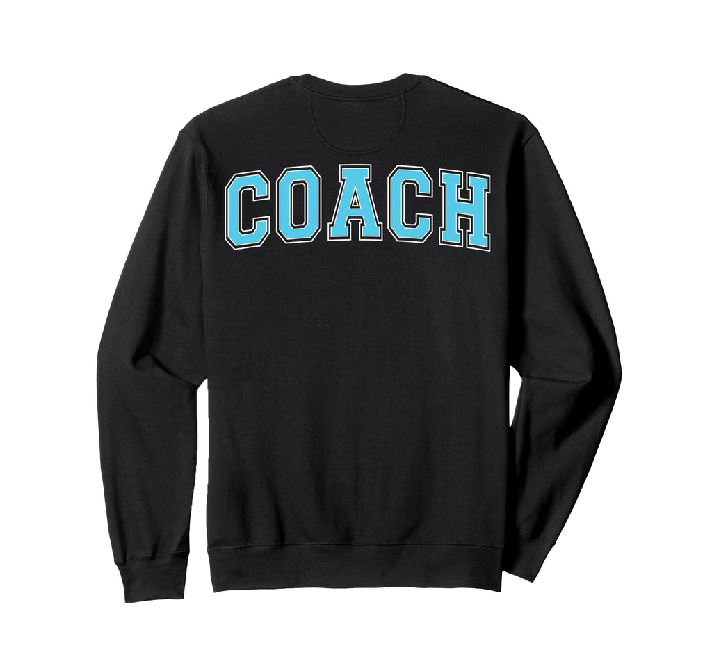 Coach Sports Trainer Varsity Cyan Sweatshirt - Unique Graphic Men Women - T-Shirt, Sweatshirt, Hoodie
