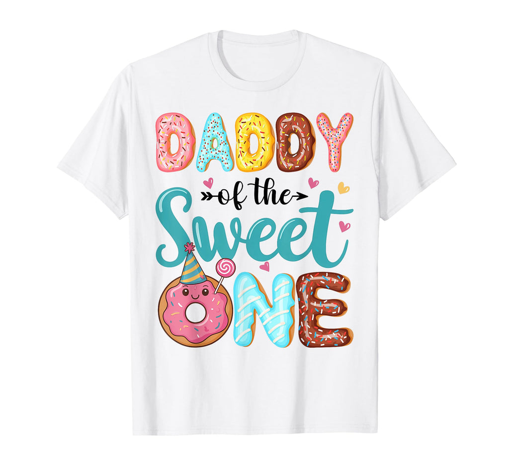 Daddy Sweet One 1St Birthday Donut Party T-Shirt - Graphic Print Unisex - T-Shirt, Sweatshirt, Hoodie