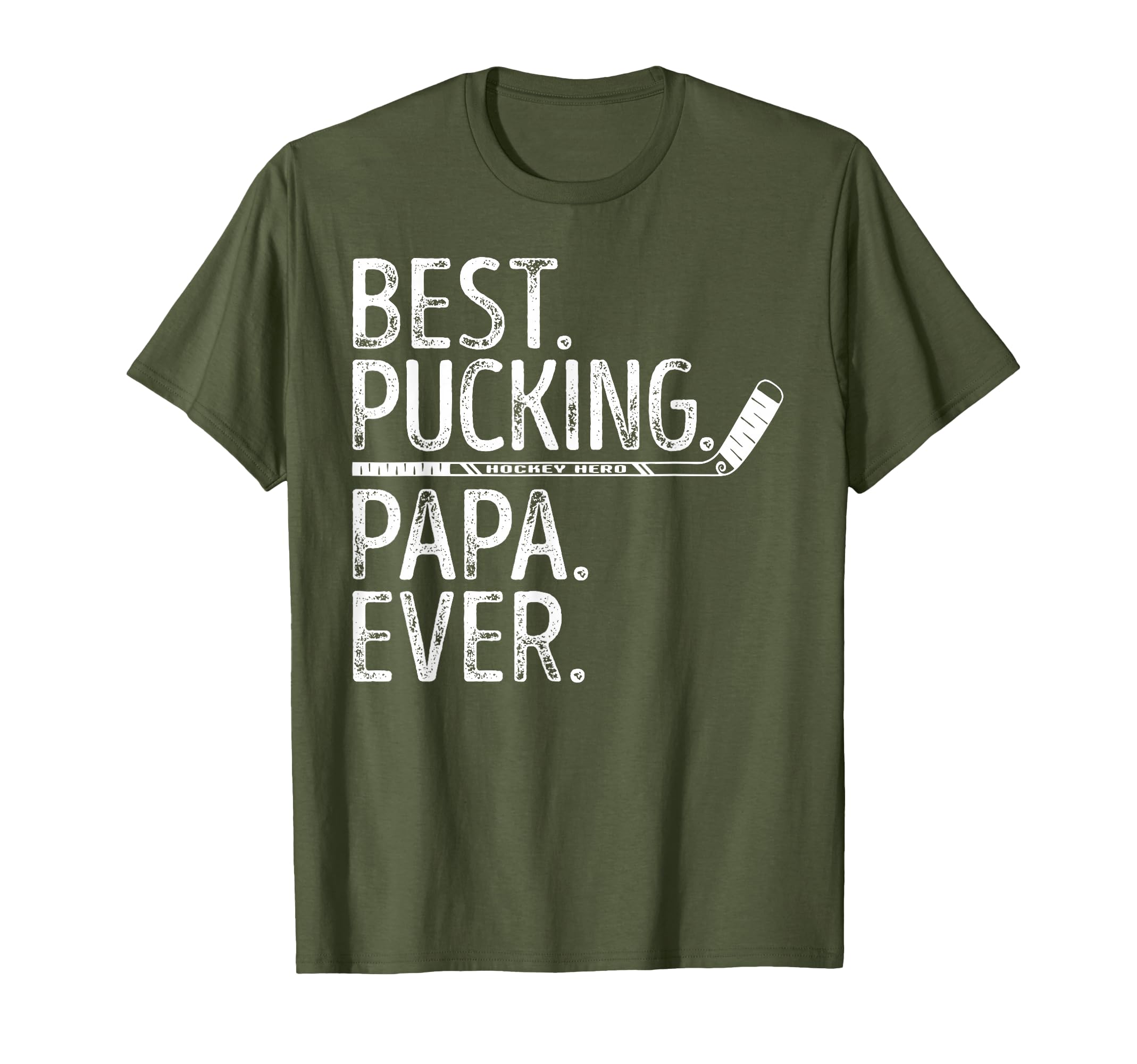 Mens Ice Hockey Best Pucking Papa T-Shirt - Custom Art Print for Adults - T-Shirt, Sweatshirt, Hoodie