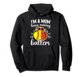 Im Mom Busy Raising Ballers Softball Hoodie - Fun Novelty Design Men Women - T-Shirt, Sweatshirt, Hoodie