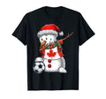 Soccer Dabbing Snowman Canada Football T-Shirt - Custom Art Print Unisex - T-Shirt, Sweatshirt, Hoodie