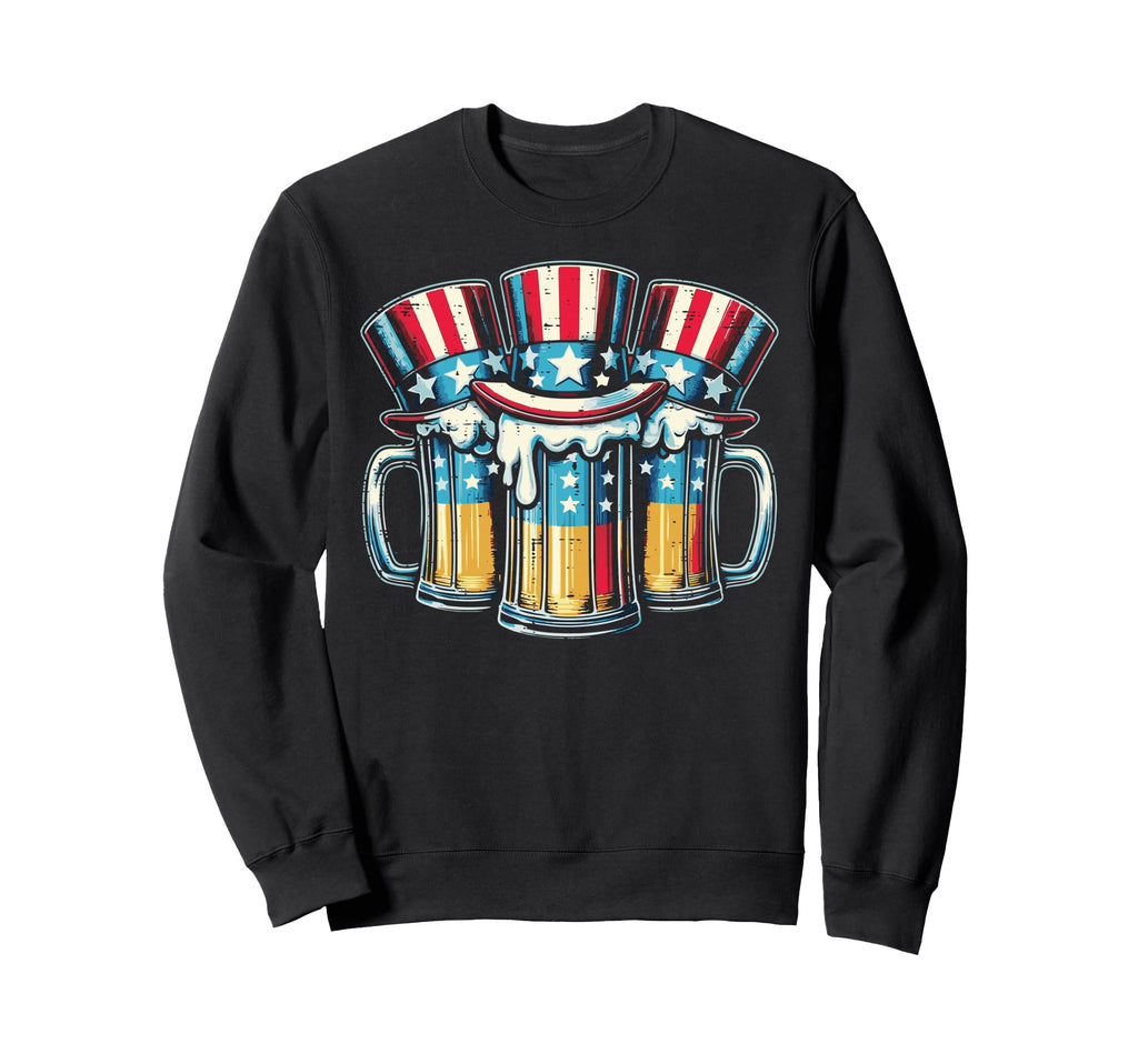 4Th July American Flag Mugs Hats Sweatshirt - Streetwear Style Unisex - T-Shirt, Sweatshirt, Hoodie