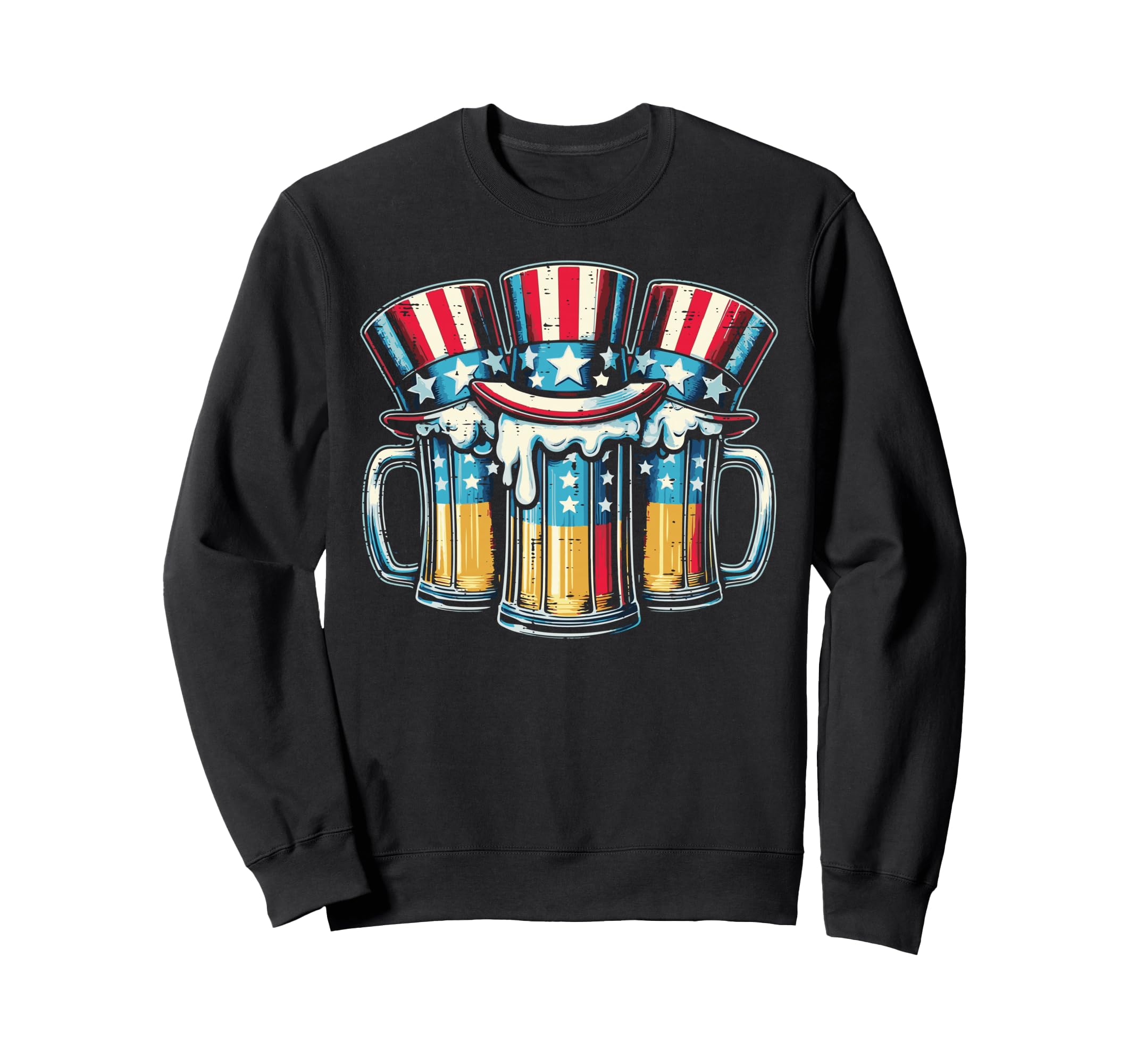 4Th July American Flag Mugs Hats Sweatshirt - Streetwear Style Unisex - T-Shirt, Sweatshirt, Hoodie