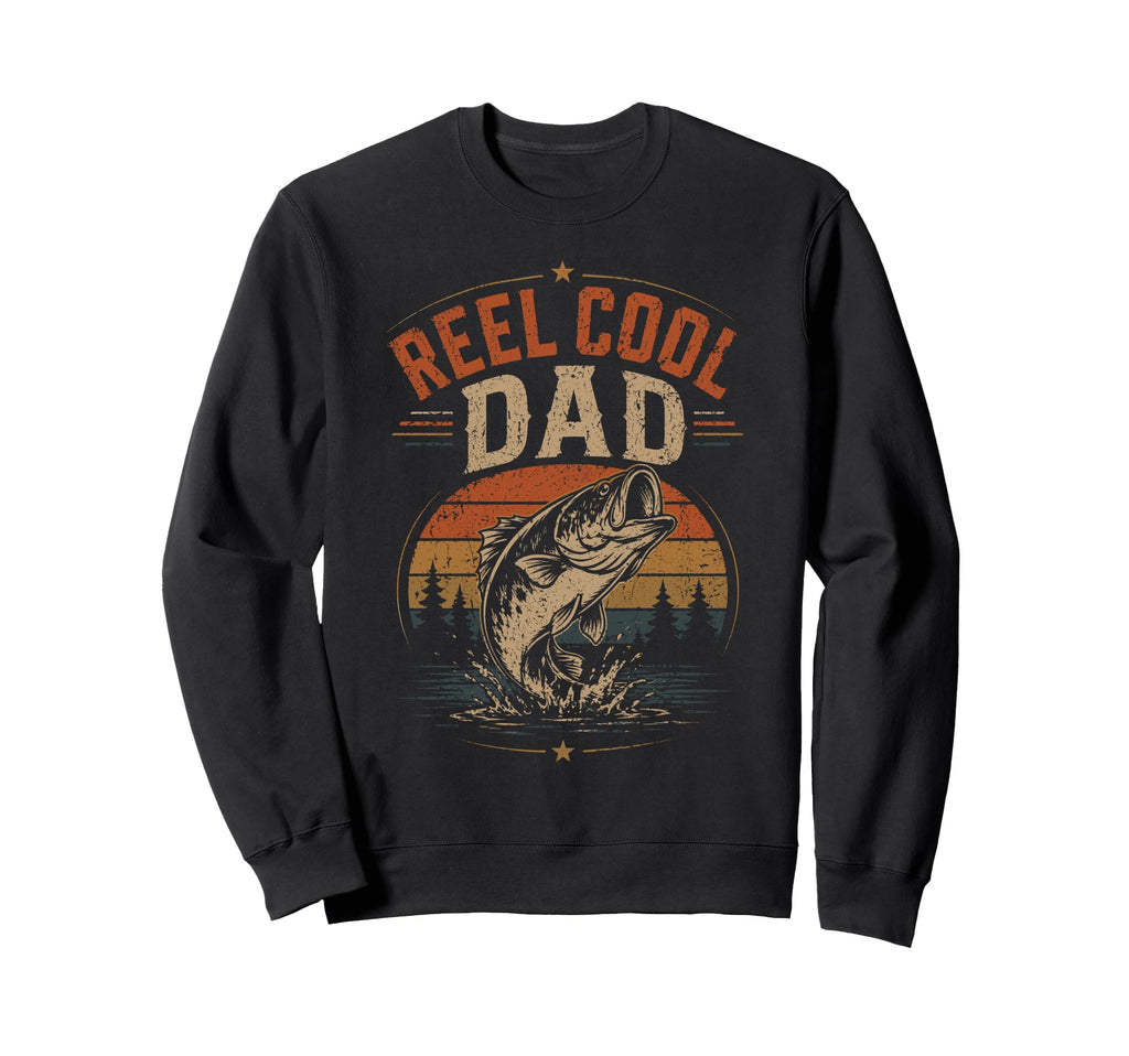Reel Dad Fishing Fathers Day Fishing Sweatshirt - Custom Art Print Unisex - T-Shirt, Sweatshirt, Hoodie