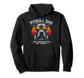Pitbull Dad Puppies Dogs Parents Hoodie - Casual Everyday Wear Men Women - T-Shirt, Sweatshirt, Hoodie