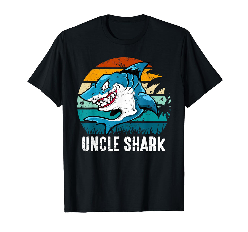 Funny Uncle Shark Fathers Day Papa Dad T-Shirt - Aesthetic Graphic Unisex - T-Shirt, Sweatshirt, Hoodie