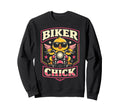 Motorcycle Biker Female Biker Sweatshirt - Fun Novelty Design Unisex - T-Shirt, Sweatshirt, Hoodie