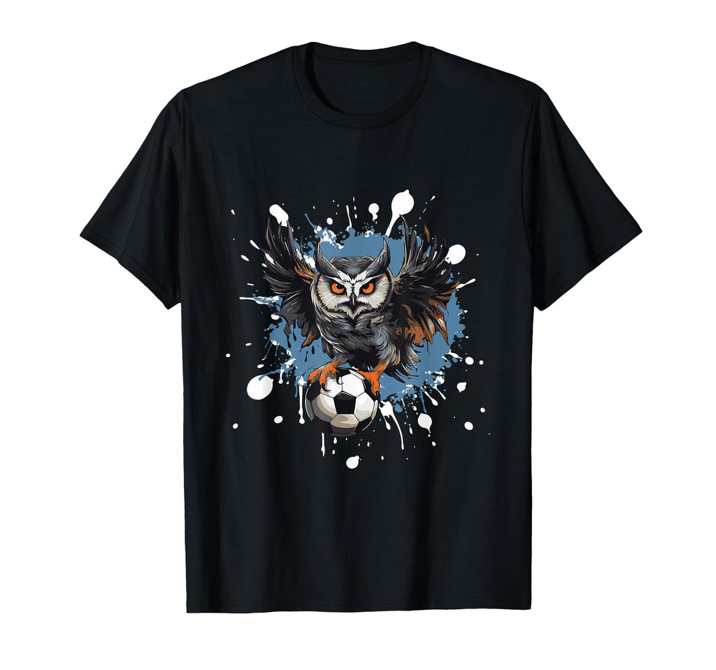 Owl Playing Soccer Sports Team Animal T-Shirt - Aesthetic Graphic Unisex - T-Shirt, Sweatshirt, Hoodie