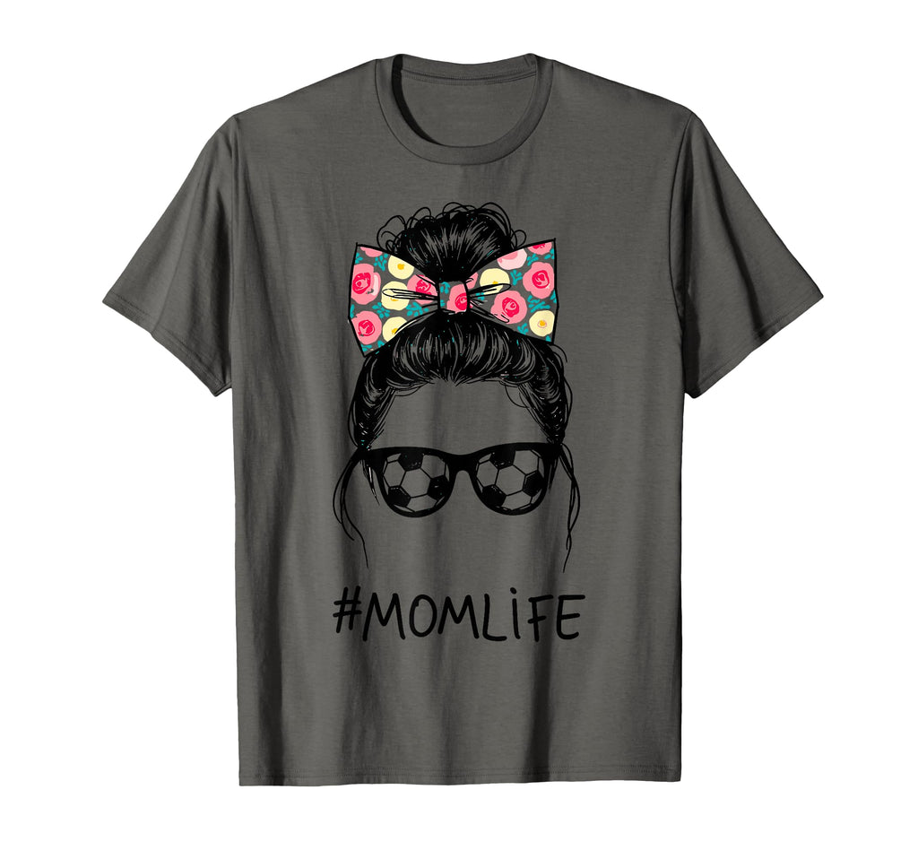 Messy Bun Bandana Soccer Mom Life T-Shirt - Casual Everyday Wear Men Women - T-Shirt, Sweatshirt, Hoodie