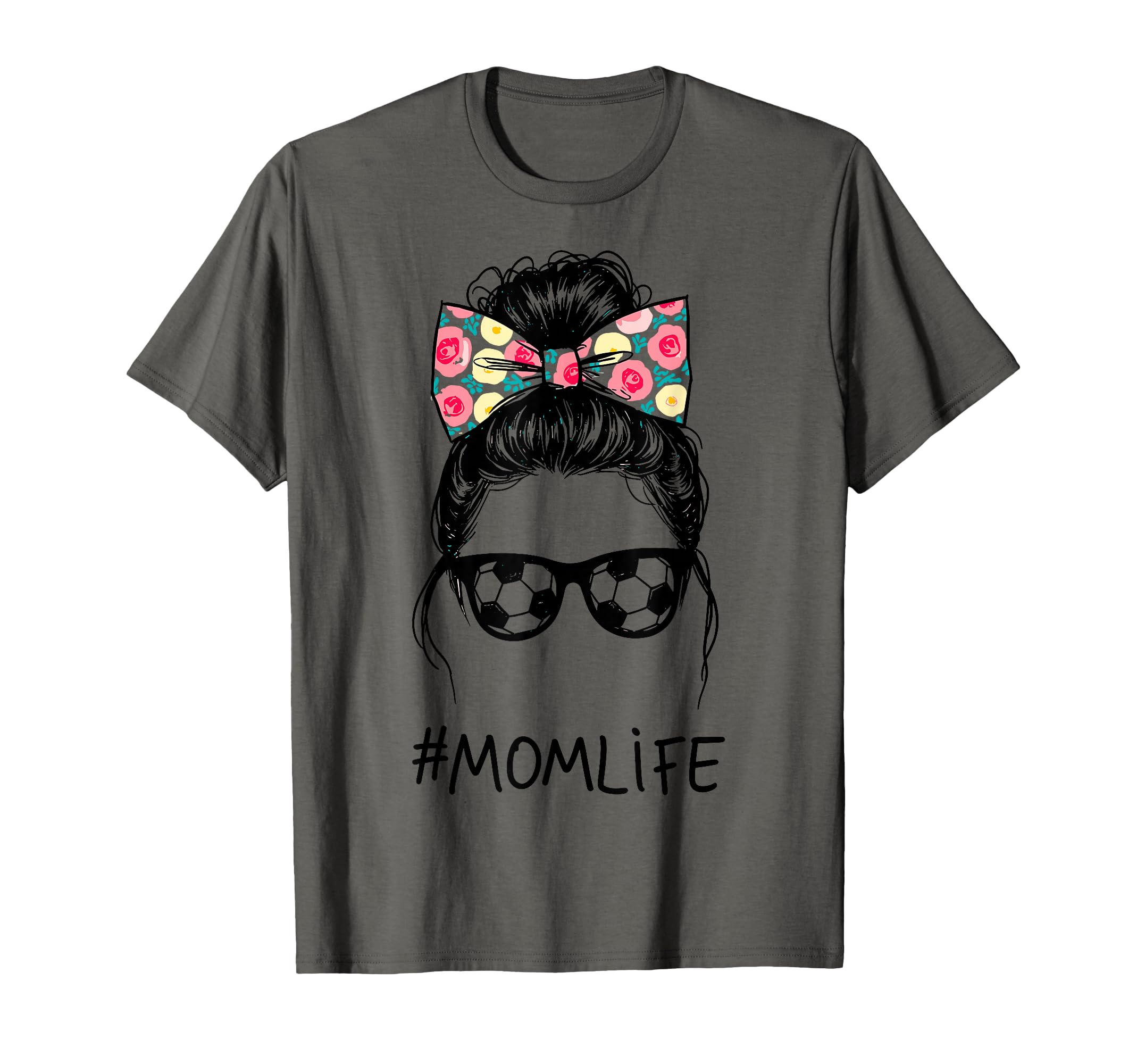 Messy Bun Bandana Soccer Mom Life T-Shirt - Casual Everyday Wear Men Women - T-Shirt, Sweatshirt, Hoodie