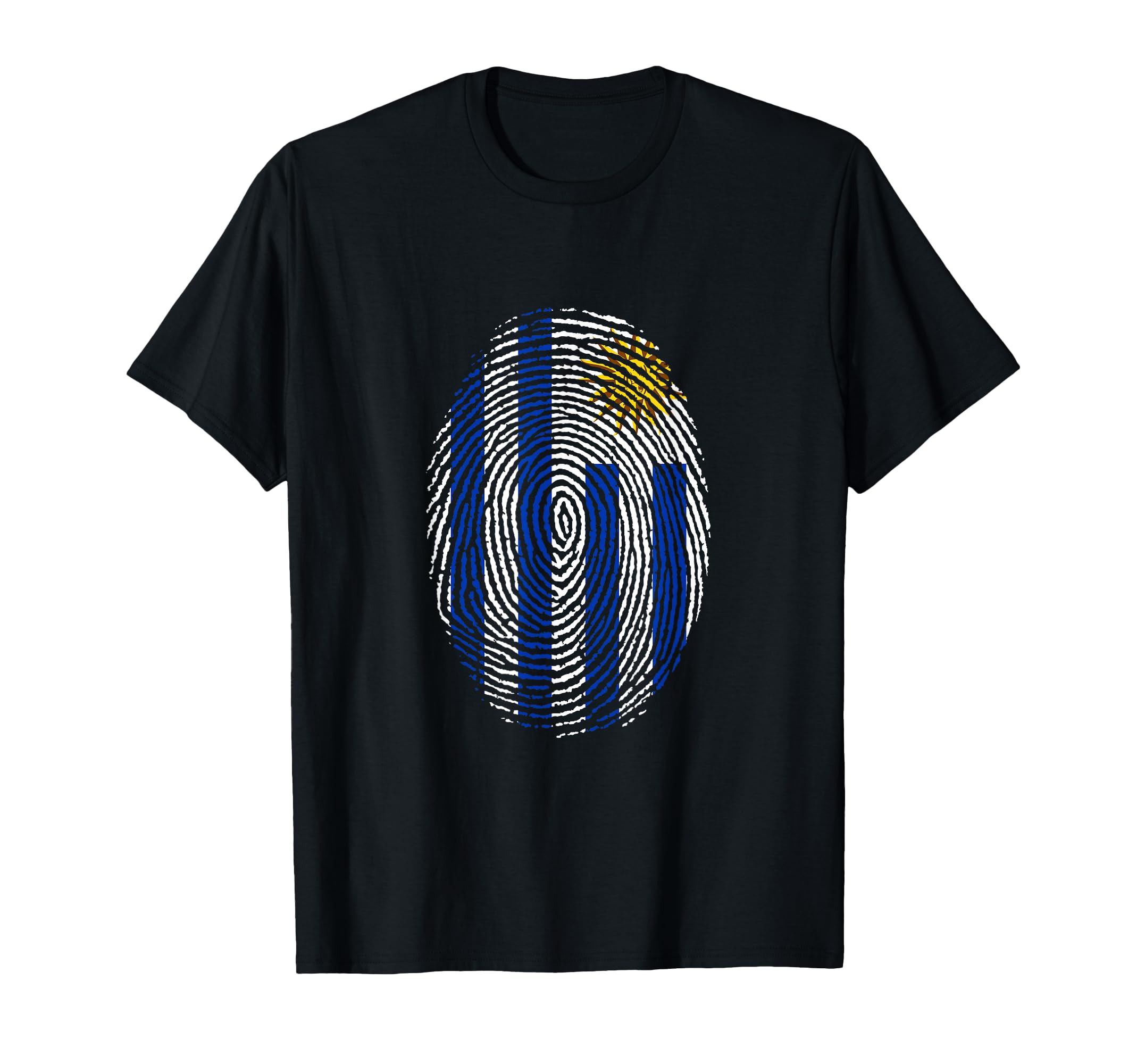 Uruguay Fingerprint Honoring Soccer T-Shirt - Minimalist Print Unisex - T-Shirt, Sweatshirt, Hoodie