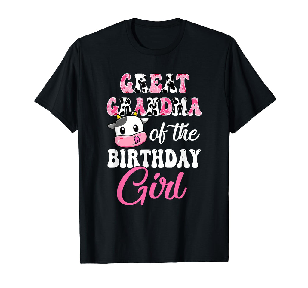 Great Grandma Birthday Farm Cow 1St T-Shirt - Custom Art Print Unisex - T-Shirt, Sweatshirt, Hoodie