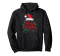 Merry Lights Red Santa Hat Family Hoodie - Novelty Apparel Unisex - T-Shirt, Sweatshirt, Hoodie