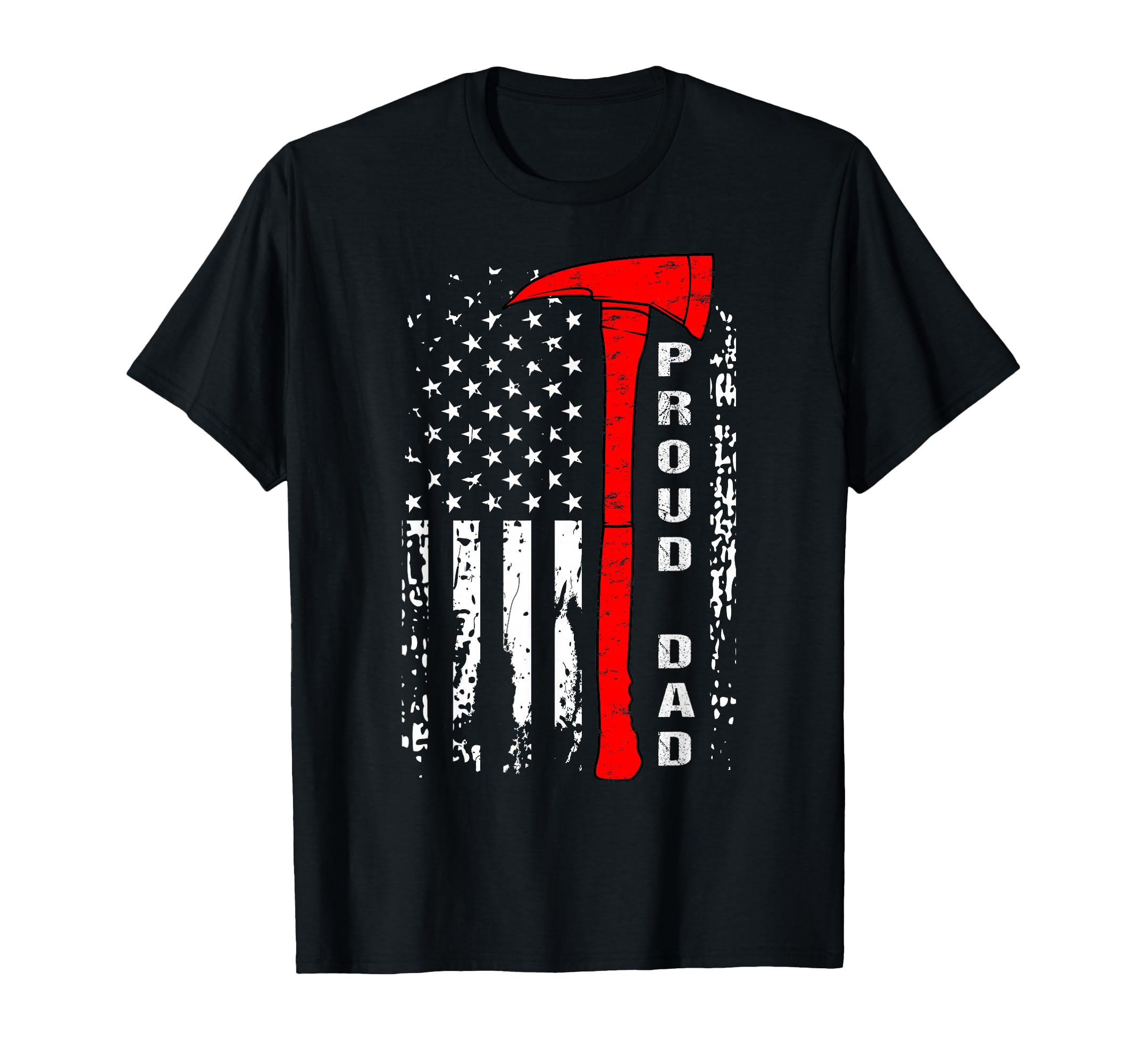 Firefighter Dad Proud Dad Brave T-Shirt - Custom Art Print Men Women - T-Shirt, Sweatshirt, Hoodie