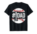 Mens 1 Dad Baseball Number One Daddy Son T-Shirt - Novelty Apparel Unisex - T-Shirt, Sweatshirt, Hoodie