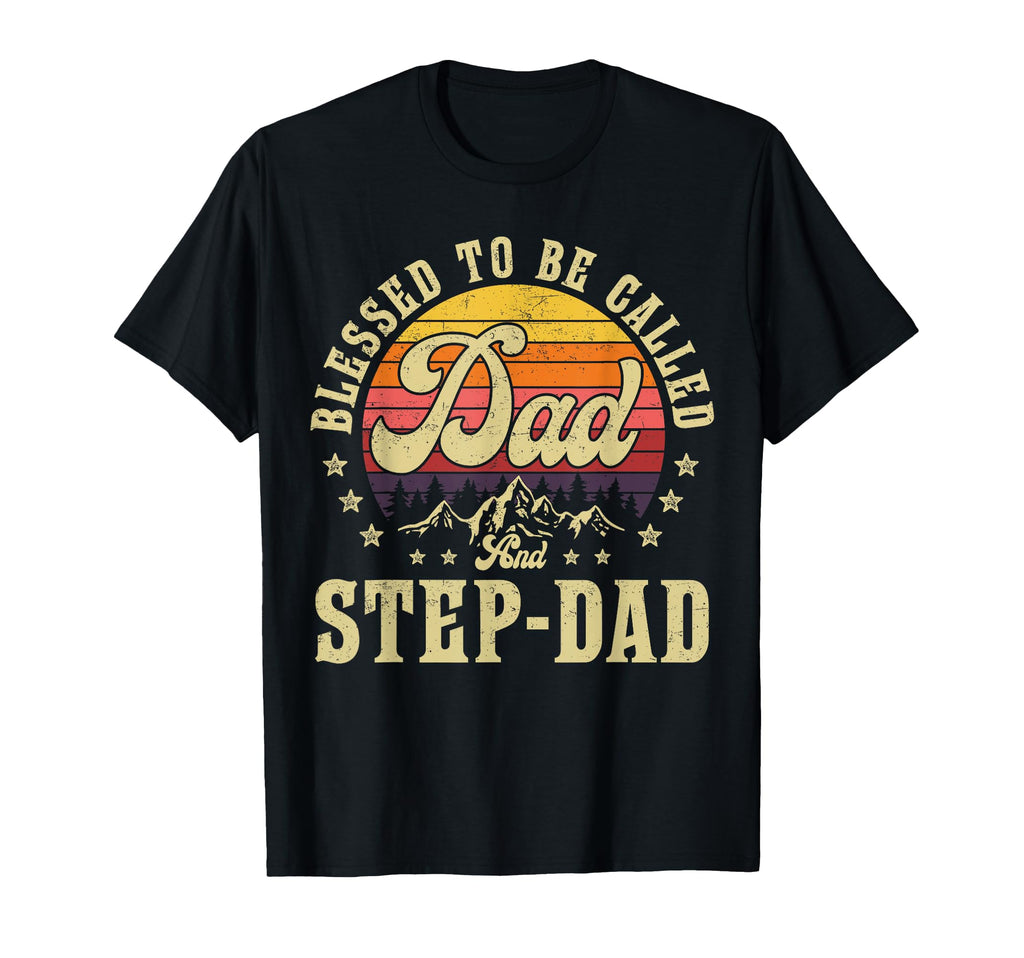Blessed To Be Called Dad And Step T-Shirt - Minimalist Print for Adults - T-Shirt, Sweatshirt, Hoodie