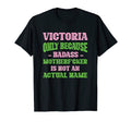 Badass Victoria Name Unique T-Shirt - Fun Novelty Design Men Women - T-Shirt, Sweatshirt, Hoodie