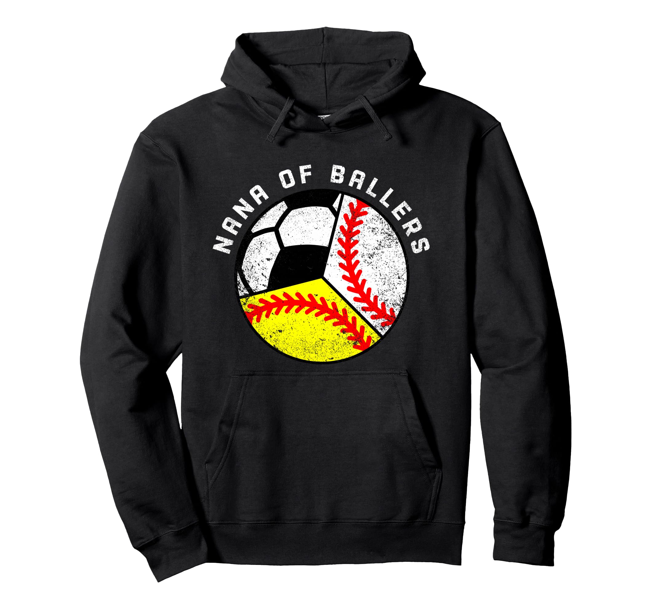 Nana Ballers Funny Baseball Softball Hoodie - Novelty Apparel Unisex - T-Shirt, Sweatshirt, Hoodie