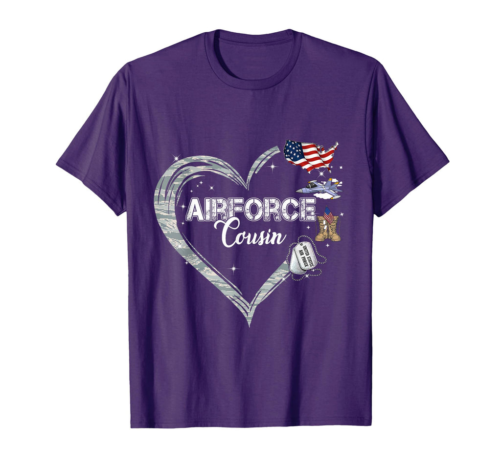 Proud Air Force Cousin Air Force T-Shirt - Graphic Print Men Women - T-Shirt, Sweatshirt, Hoodie