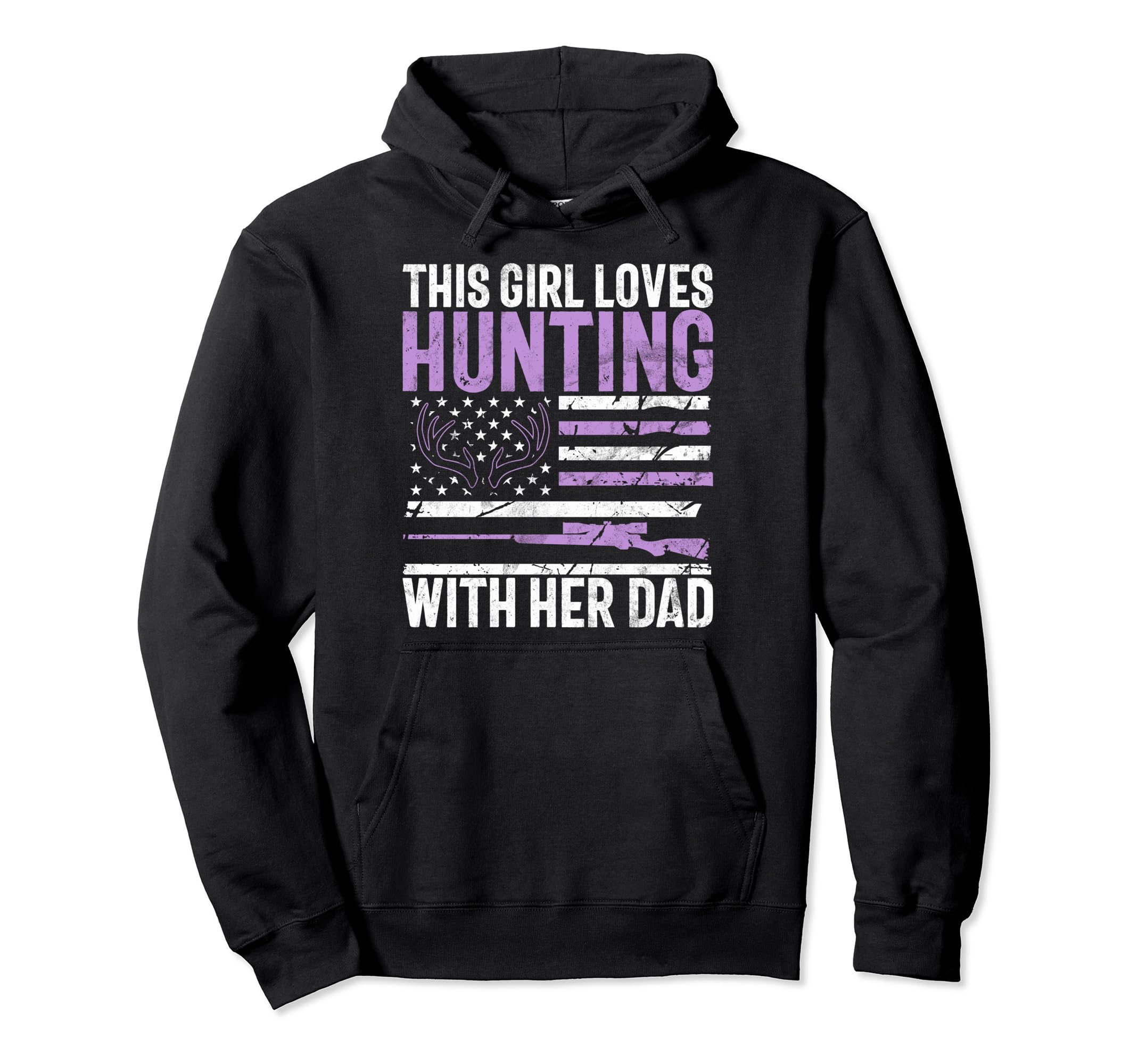 This Loves Hunting Her Dad Daughter Hoodie - Custom Art Print for Adults - T-Shirt, Sweatshirt, Hoodie