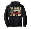 Air Force Veteran Us American Flag Dad Hoodie - Graphic Print Unisex - T-Shirt, Sweatshirt, Hoodie
