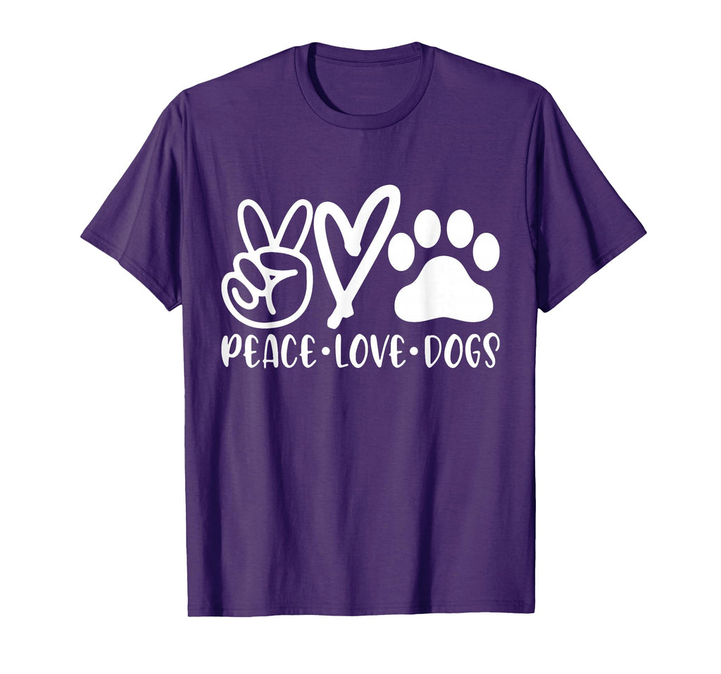 Peace Love Dog Funny Dog Lover Gifts T-Shirt - Trendy Graphic Men Women - T-Shirt, Sweatshirt, Hoodie