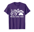 Peace Love Dog Funny Dog Lover Gifts T-Shirt - Trendy Graphic Men Women - T-Shirt, Sweatshirt, Hoodie