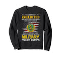 It Cannot Be Inherited Military Police Sweatshirt - Trendy Graphic Unisex - T-Shirt, Sweatshirt, Hoodie