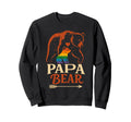 Papa Bear Bear And Cub Pride Flag Sweatshirt - Casual Everyday Wear Unisex - T-Shirt, Sweatshirt, Hoodie