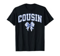Cousin Coquette Toile Blue Bow T-Shirt - Streetwear Style for Adults - T-Shirt, Sweatshirt, Hoodie