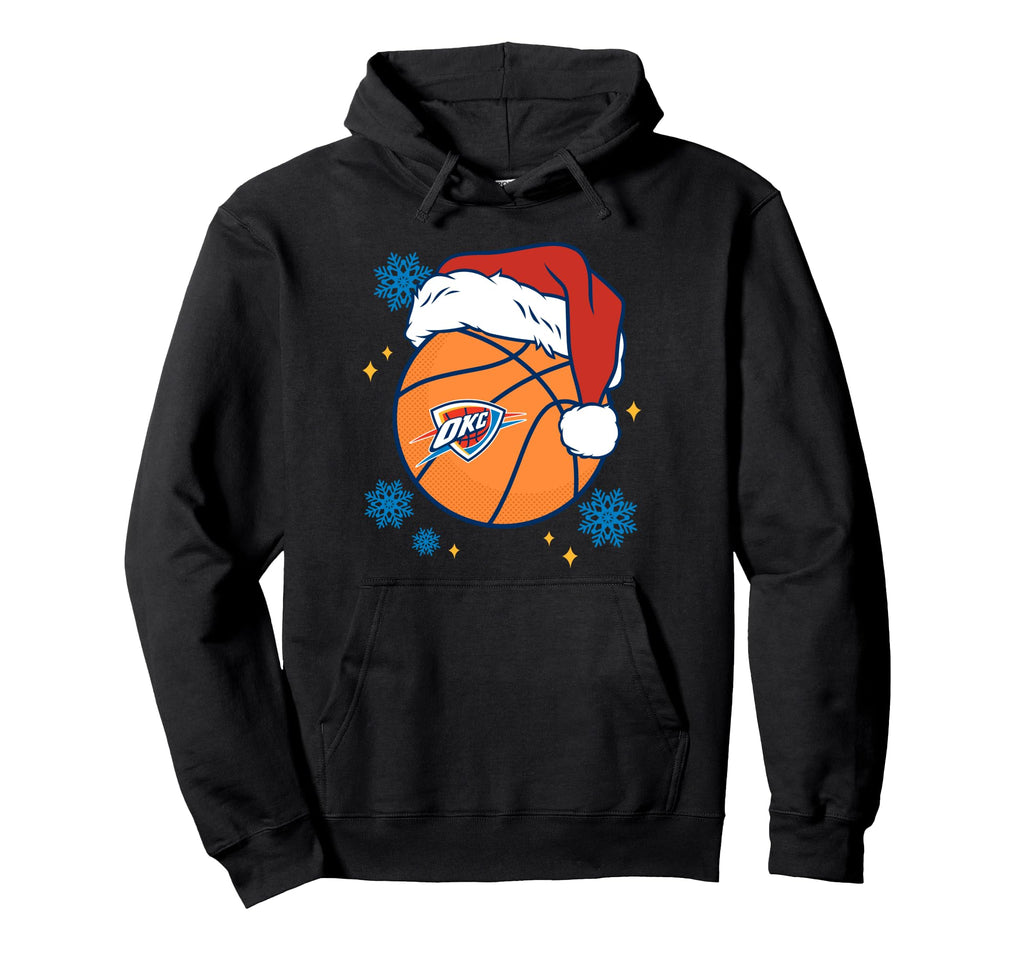 Nba Oklahoma City Thunder Santa Hat Ball Hoodie - Trendy Graphic Unisex - T-Shirt, Sweatshirt, Hoodie
