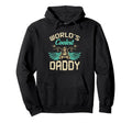 Worlds Coolest Daddy Motorcycle Fathers Hoodie - Unique Graphic Men Women - T-Shirt, Sweatshirt, Hoodie