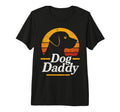 Dog Dad Sunset Canine Lover Tri Blend T-Shirt - Graphic Print Men Women - T-Shirt, Sweatshirt, Hoodie