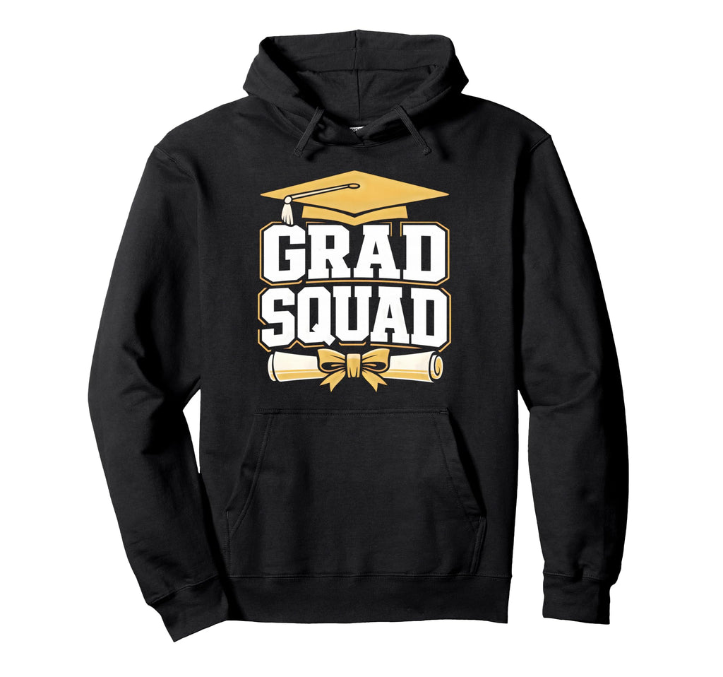 Grad Squad Graduation School Class 2026 Hoodie - Graphic Print for Adults - T-Shirt, Sweatshirt, Hoodie