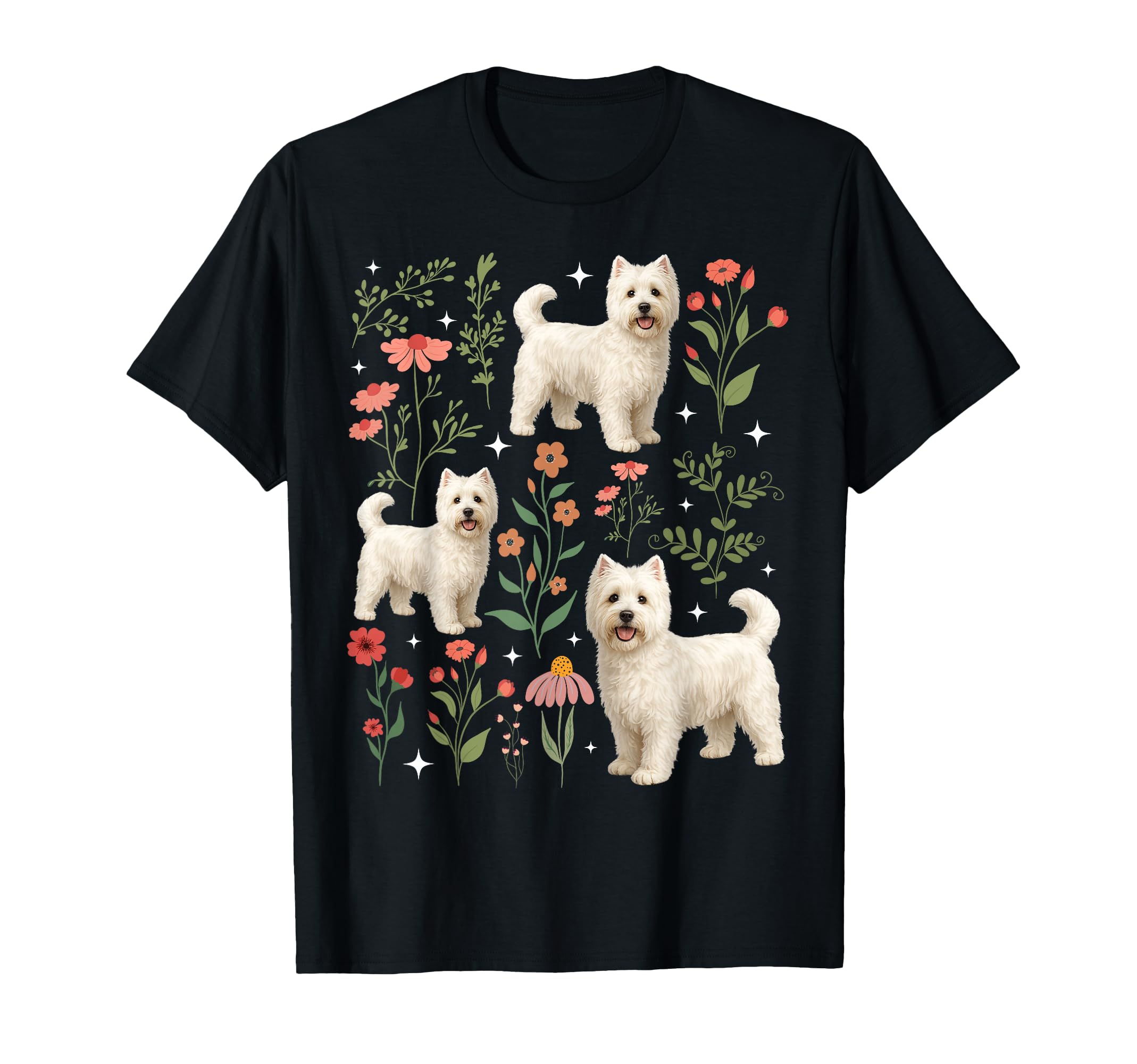 Westie Flowers Westie Owner West T-Shirt - Streetwear Style Unisex - T-Shirt, Sweatshirt, Hoodie