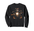 Funny Cat Motorcycle Realistic Sweatshirt - Novelty Apparel for Adults - T-Shirt, Sweatshirt, Hoodie