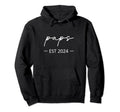 Paps Est 2024 New Dad Dad Grandpa Anniversar Hoodie - Trendy Graphic Unisex - T-Shirt, Sweatshirt, Hoodie