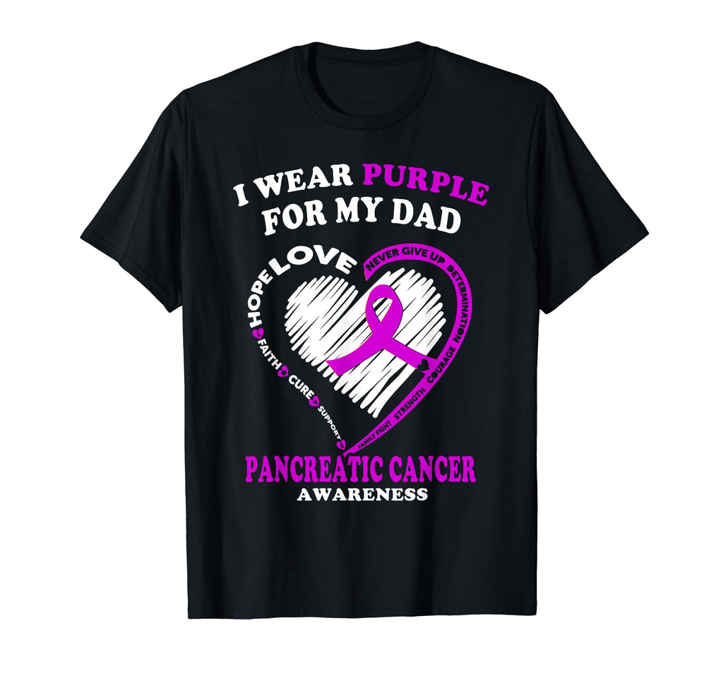 Pancreatic Cancer I Wear Purple My T-Shirt - Fun Novelty Design Men Women - T-Shirt, Sweatshirt, Hoodie