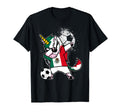 Dabbing Unicorn Mexico Soccer Mexican T-Shirt - Trendy Graphic for Adults - T-Shirt, Sweatshirt, Hoodie