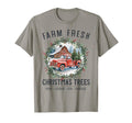Farm Fresh Trees Red Truck And Barn T-Shirt - Streetwear Style for Adults - T-Shirt, Sweatshirt, Hoodie