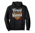 Blessed Nonna Leopard Nana Mothers Hoodie - Casual Everyday Wear Unisex - T-Shirt, Sweatshirt, Hoodie