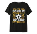 Running Caffeine And Game Day Hype T-Shirt - Unique Graphic for Adults - T-Shirt, Sweatshirt, Hoodie