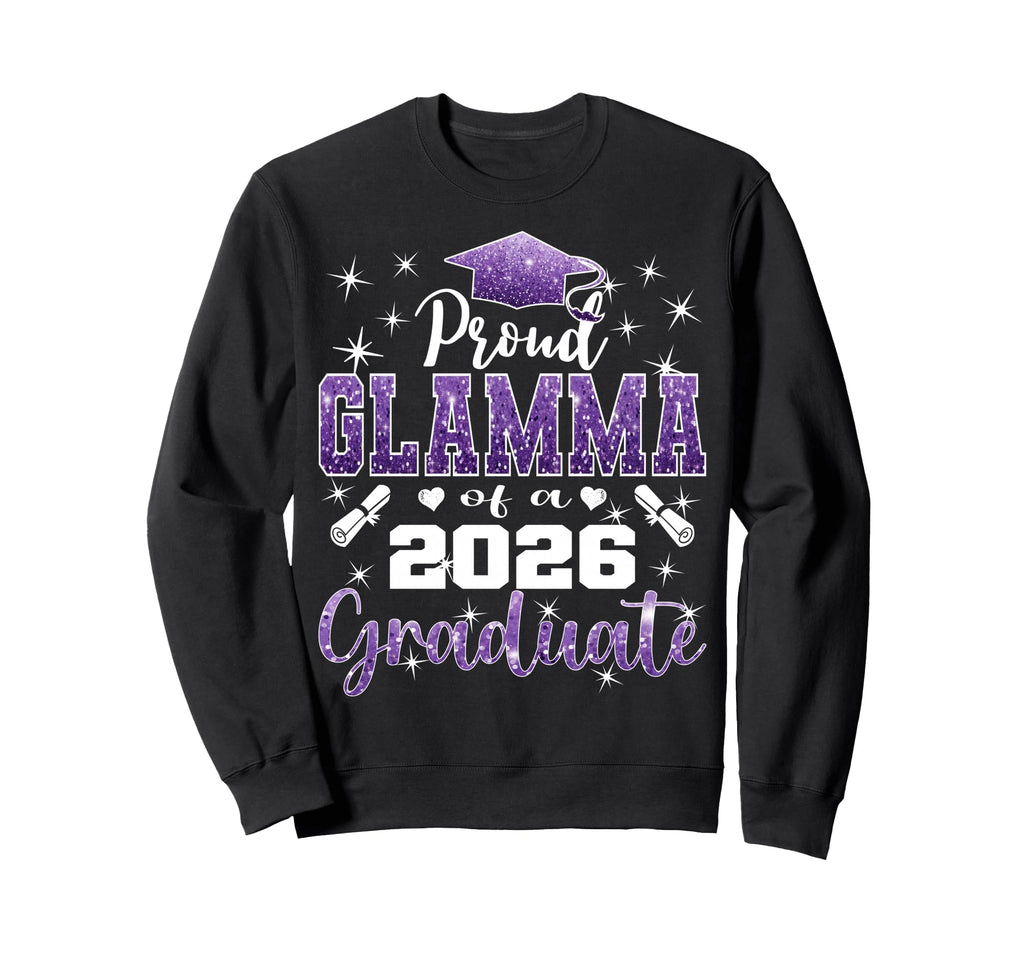 Super Proud Glamma 2026 Graduate Sweatshirt - Custom Art Print for Adults - T-Shirt, Sweatshirt, Hoodie
