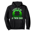 Lucky To Be Twin Dad Leprechaun Hoodie - Custom Art Print Men Women - T-Shirt, Sweatshirt, Hoodie