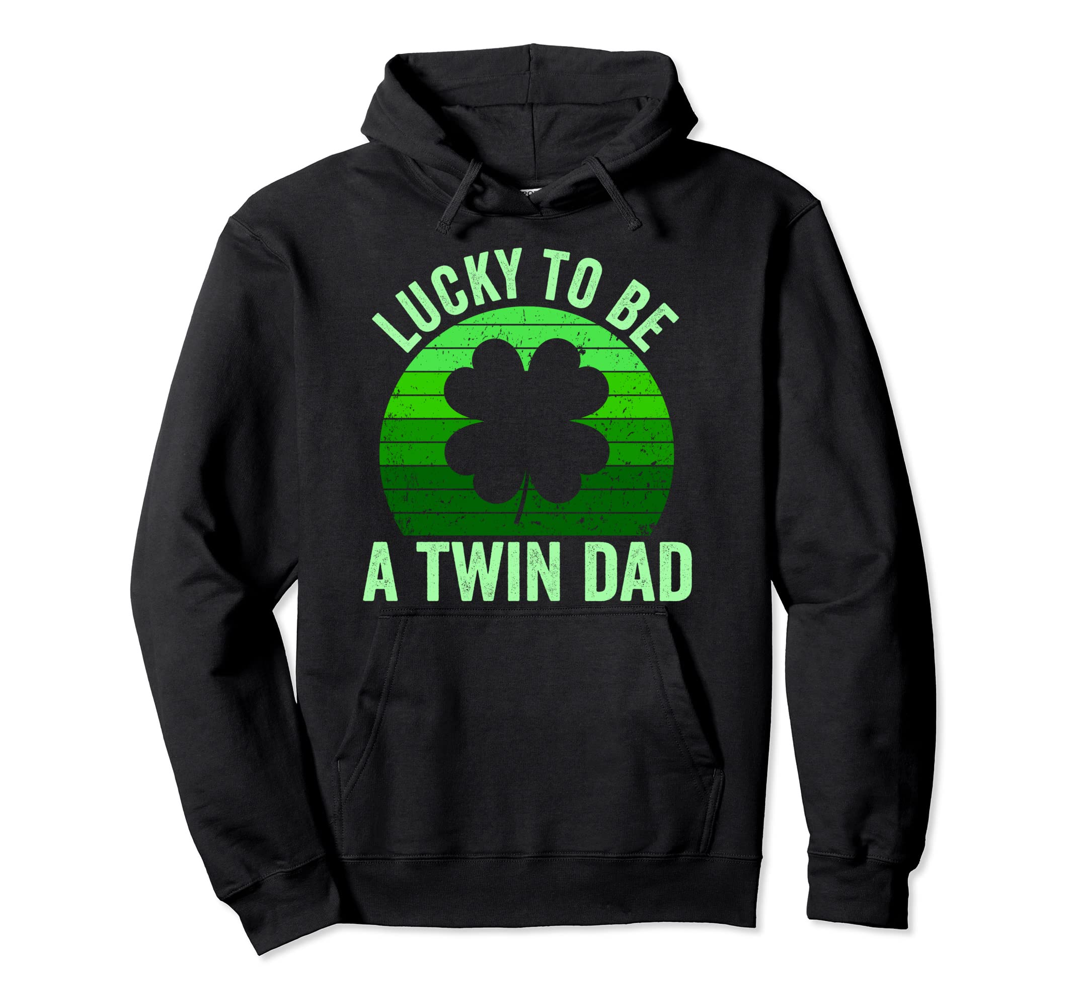 Lucky To Be Twin Dad Leprechaun Hoodie - Custom Art Print Men Women - T-Shirt, Sweatshirt, Hoodie