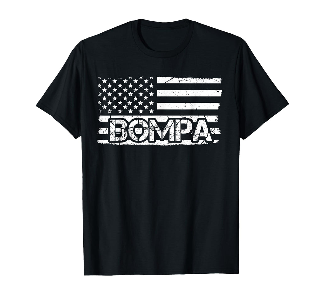 Bompa American Flag Fathers Day Grandpa T-Shirt - Graphic Print Men Women - T-Shirt, Sweatshirt, Hoodie