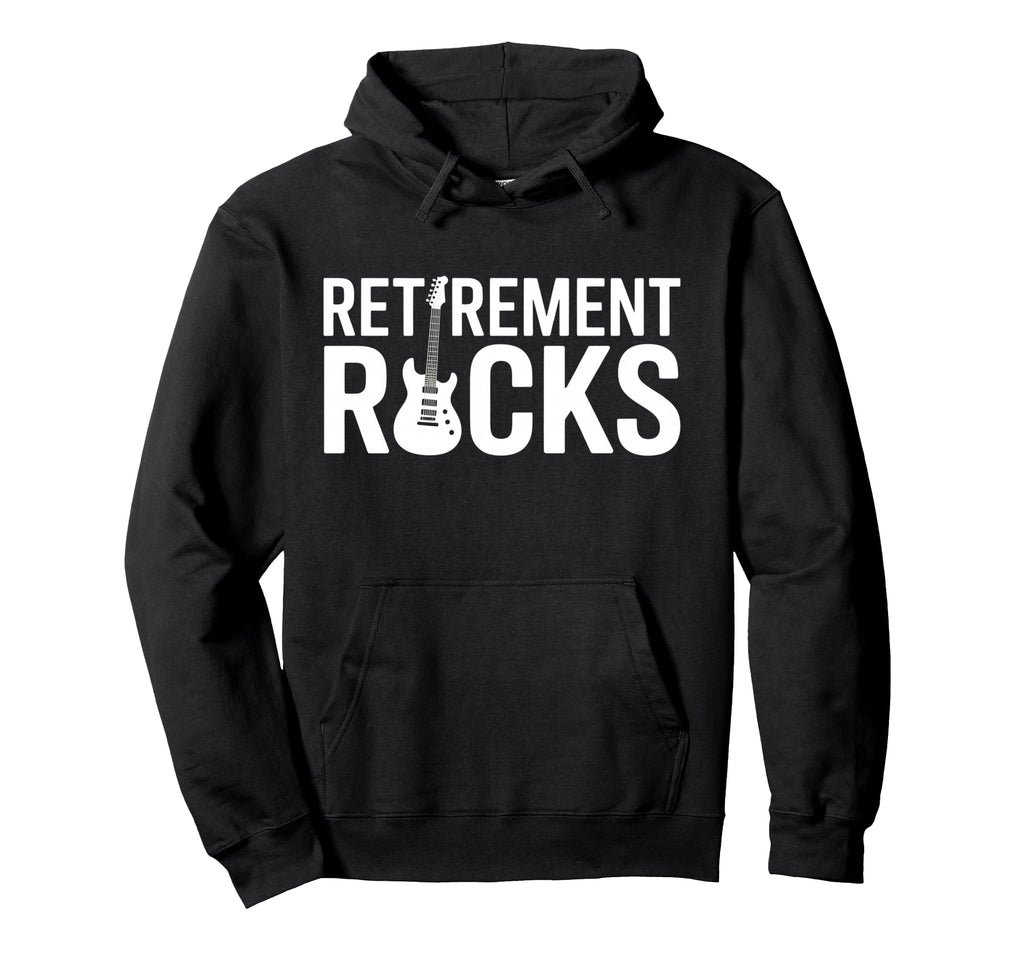 Retirement Rocks Acoustic Guitar Old Hoodie - Aesthetic Graphic for Adults - T-Shirt, Sweatshirt, Hoodie