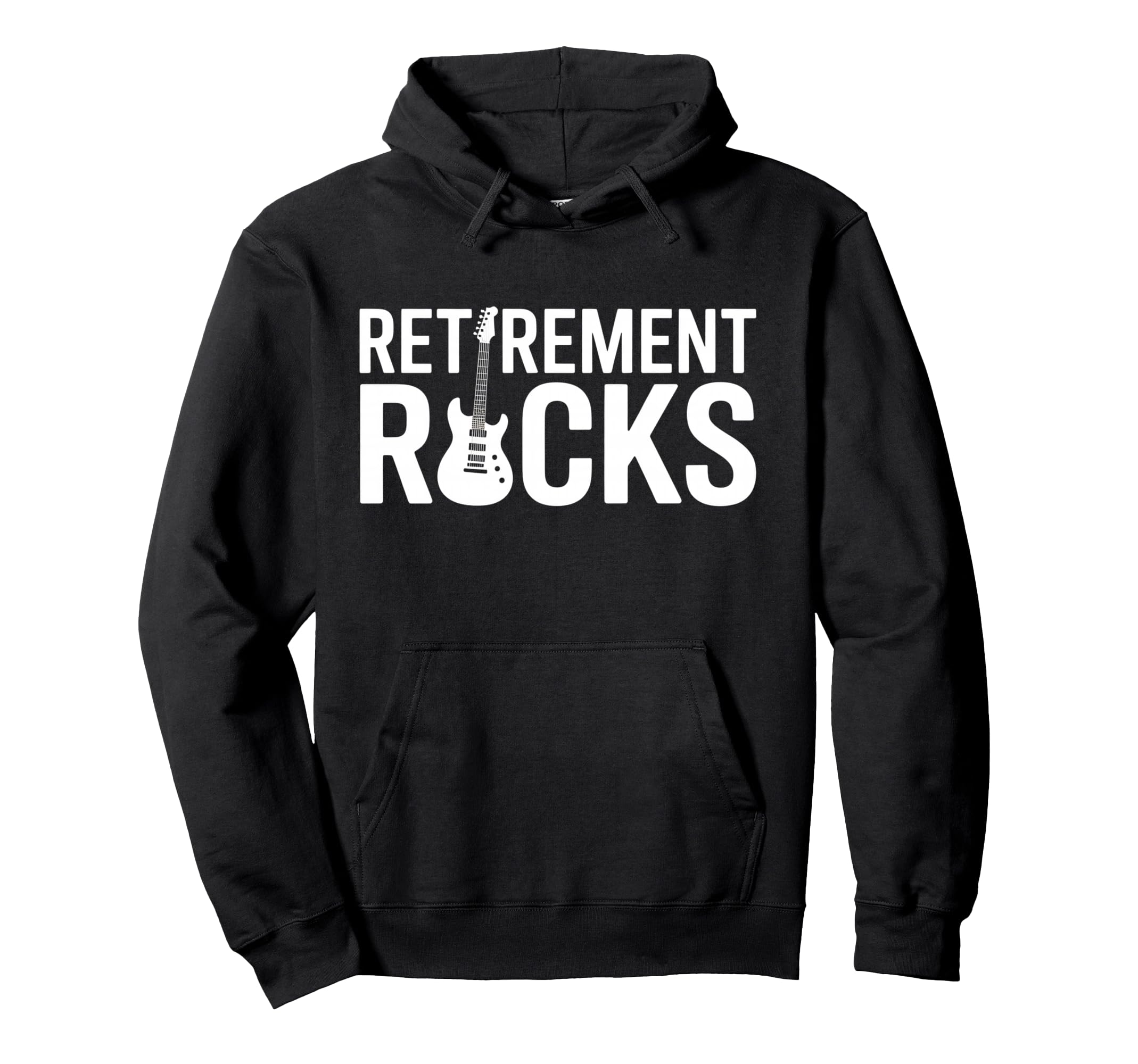 Retirement Rocks Acoustic Guitar Old Hoodie - Aesthetic Graphic for Adults - T-Shirt, Sweatshirt, Hoodie